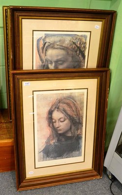 Lot 1197 - Two pairs of portrait prints (4)