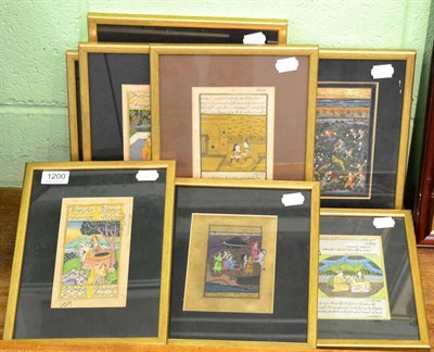 Lot 1200 - A group of eight 20th century Indian framed watercolours