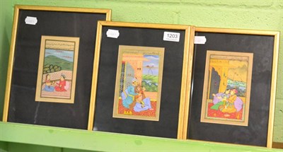 Lot 1203 - A group of eight 20th century Indian framed watercolours