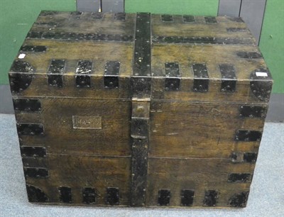 Lot 1224 - An oak silver chest