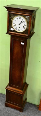 Lot 1225 - A small chiming longcase clock