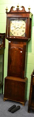 Lot 1229 - An oak and mahogany eight day longcase clock, square painted dial signed Kellett, Bredbury