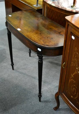 Lot 1272 - A 19th century oak D end hall table