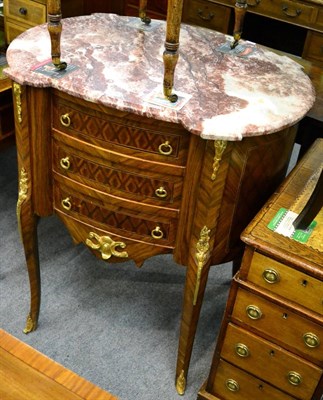 Lot 1276 - A French style marble top chest