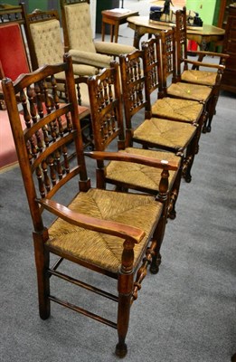 Lot 1300 - A set of six Titchmarsh & Goodwin spindle back chairs