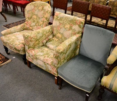 Lot 1308 - A late Victorian nursing chair and two other nursing chairs