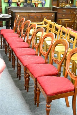 Lot 1313 - A set of eight Victorian mahogany balloon back dining chairs