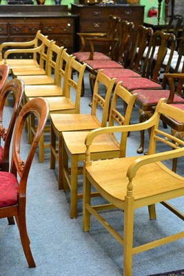 Lot 1314 - A set of eight rustic Georgian style dining chairs, including two carvers