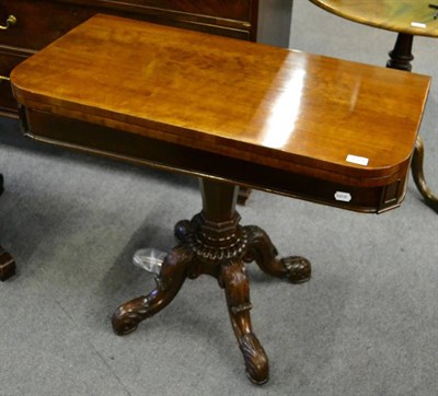 Lot 1321 - A fold over card table