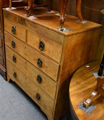 Lot 1346 - A 19th century oak four height chest of drawers