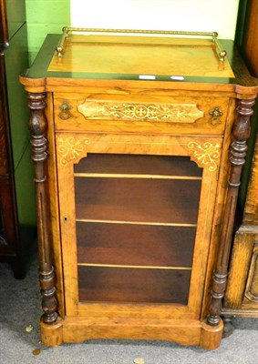 Lot 1361 - A Victorian walnut and inlaid music cabinet