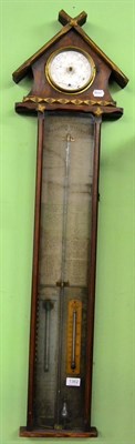 Lot 1362 - A 19th century Admiral Fitzroy barometer with combined aneroid barometer, retailed by J....