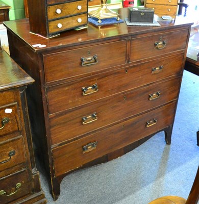 Lot 1367 - A 19th century mahogany chest of drawers