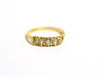 Lot 2 - A diamond five stone ring