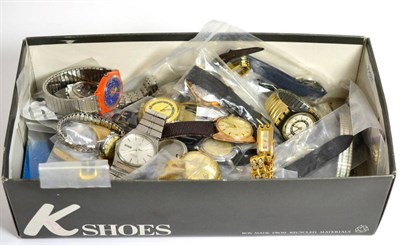 Lot 16 - Sixty-six wristwatches, pocket watches and watch bracelets, automatic, manual winding and...