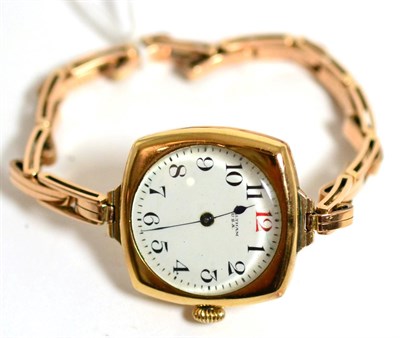 Lot 22 - A 9ct gold Waltham wristwatch