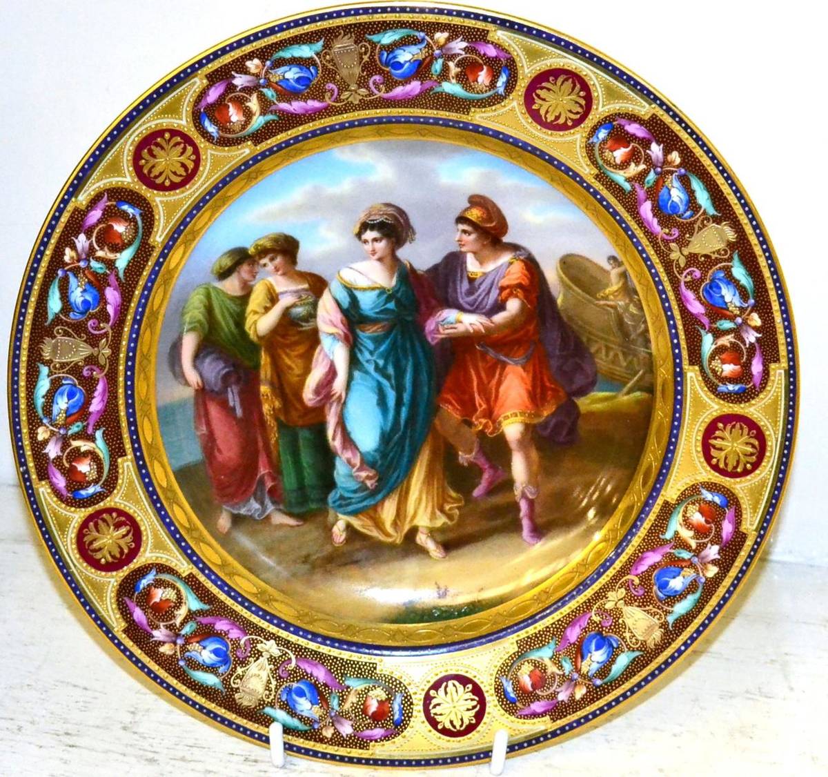 Lot 497 - Vienna porcelain cabinet plate