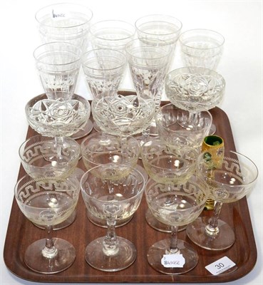 Lot 30 - A quantity of glasses including champagne coupes