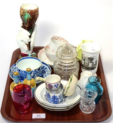 Lot 31 - A collection of 19th century ceramics including cups and saucers, vases etc
