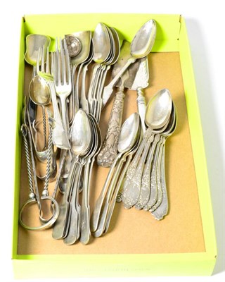 Lot 88 - Various Continental silver including teaspoons and miscellaneous flatware