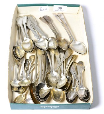 Lot 89 - Quantity of silver teaspoons and condiment spoons