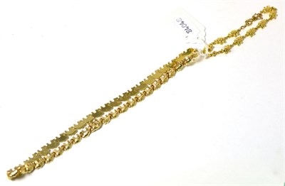 Lot 96 - A 9ct gold 'elephant' link necklace and bracelet set (2)