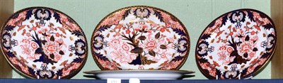 Lot 131 - A pair of Royal Crown Derby Imari oval serving dishes, pattern number 383 together with a...