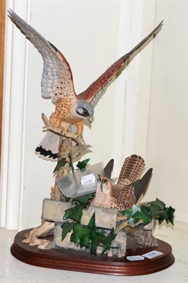 Lot 136 - Border Fine Arts 'The Kestrels', model No. L100 by David Burnham Smith, 43.2cm high, ltd...