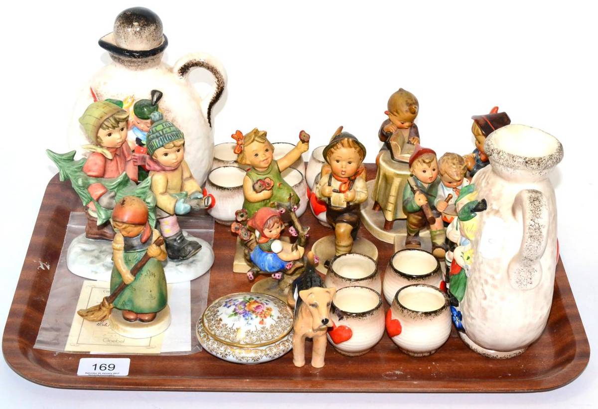 Lot 169 - A collection of Goebel Hummel pottery figures and similar and other ceramics