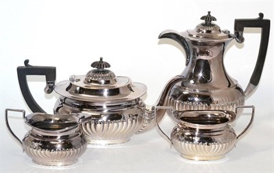 Lot 180 - A four piece silver tea service, Sheffield 1976