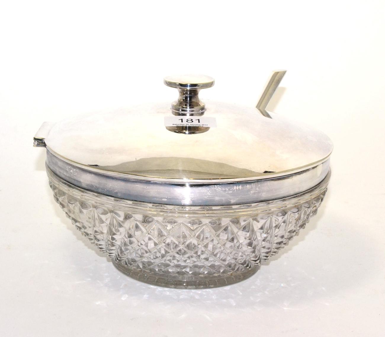Lot 181 - A WMF and crystal glass punch bowl with ladle (2)