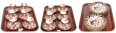 Lot 189 - A set of twelve Royal Crown Derby Imari tea cups and saucers, pattern number 383 together with...