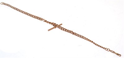 Lot 213 - A 9ct gold Albert chain