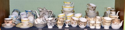 Lot 234 - A shelf of Noritake tea wares including gilt decorated and trios