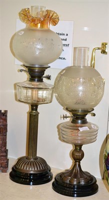 Lot 237 - Two oil lamps