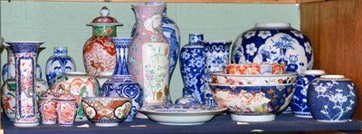 Lot 246 - Shelf of 18th, 19th and 20th Century Chinese ceramics