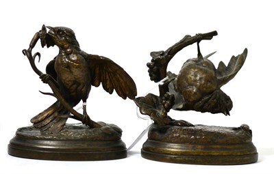 Lot 258 - Two bird bronzes, after J Moigmicz and Paul Comolera