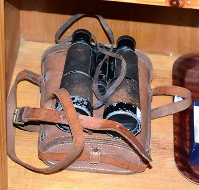 Lot 273 - Set of BH & G Ltd prismatic No.5 marine binoculars, pigskin case