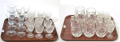 Lot 305 - Two trays of 19th century and later drinking glasses