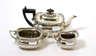 Lot 311 - A three piece silver tea service, Frederick Wilkins, Chester 1897