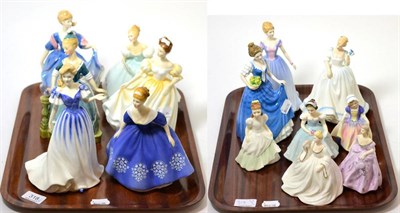 Lot 318 - Twelve Royal Doulton ladies and two Coalport ladies (14)