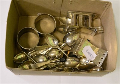 Lot 340 - A collection of assorted silver coffee spoons including ten by Viners Ltd, six Rat Tail...