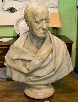 Lot 348 - Plaster bust of a male