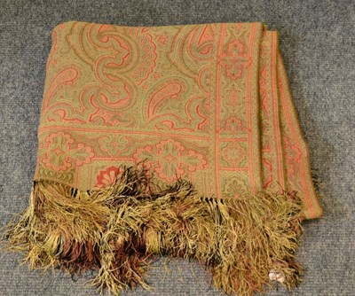 Lot 362 - A wool paisley shawl