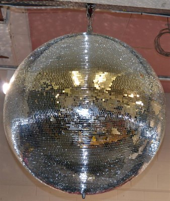 Lot 1000 - A large mirrored disco ball and a smaller example