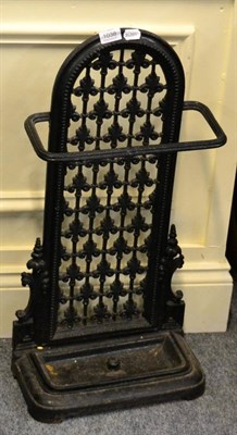 Lot 1038 - A Victorian painted cast iron stick stand