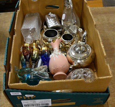 Lot 1064 - A collection of various glass, silver-plate and ceramics (qty)