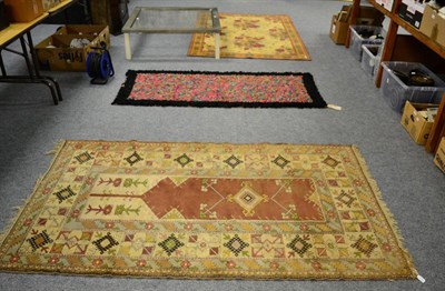 Lot 1094 - A Turkish Milas rug and two other rugs (3)