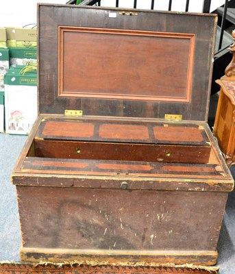 Lot 1133 - A joiners pine tool chest