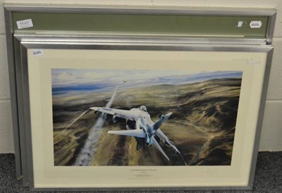 Lot 1145 - After Robert Taylor, Air Strike over West Falkland, reproduction printed in colour, pub. by The...